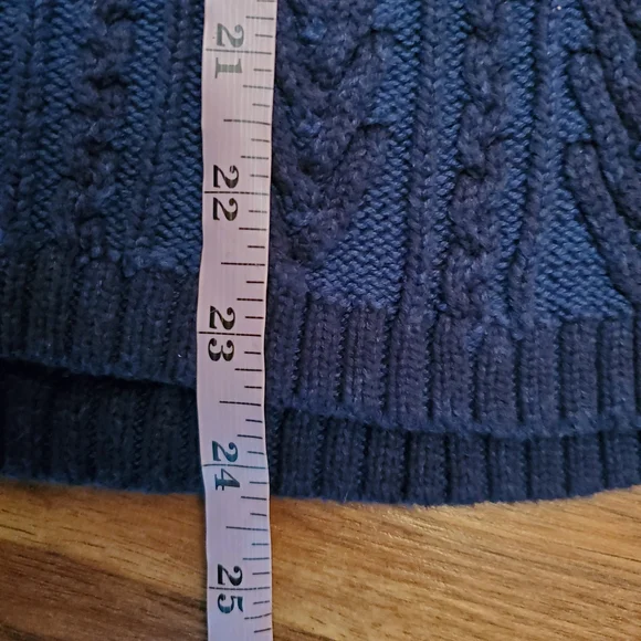 eight eight eight Sweater Size XL Blue Cable Knit - Picture 6 of 6